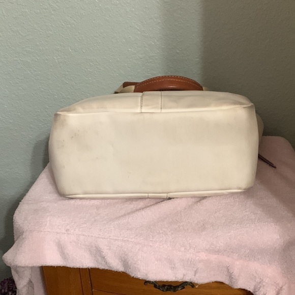 Coach nylon and leather Hampton tote shoulder handbag - Picture 5 of 7